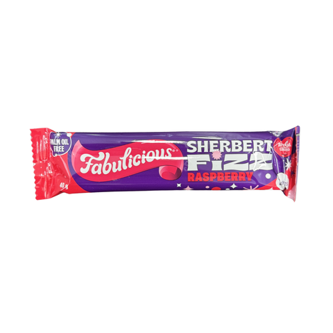 Fabulicious Sherbert Fizz Raspberry 40g - Candy Atlas