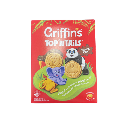 Griffins Top n Tails Vanilla Choc 180g - Candy Atlas