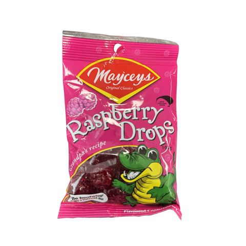 Mayceys Raspberry Drops 100g - Candy Atlas