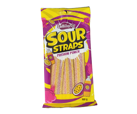 Lolliland Sour Straps Passion Punch - Candy Atlas