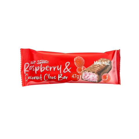 NZ Sweets Raspberry & Coconut Choc Bar - Candy Atlas