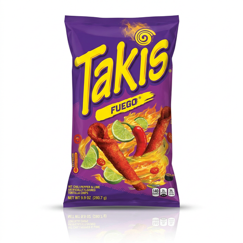 Takis Fuego Hot Chilli Pepper & Lime Tortilla Chips 280g