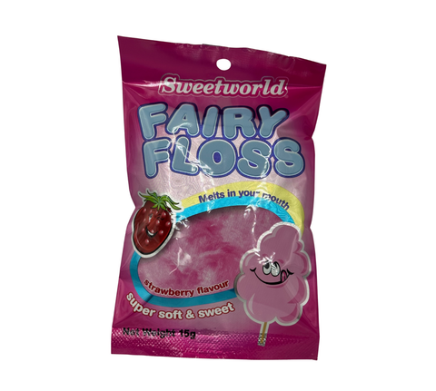 Sweet World Fairy Floss Strawberry - Candy Atlas
