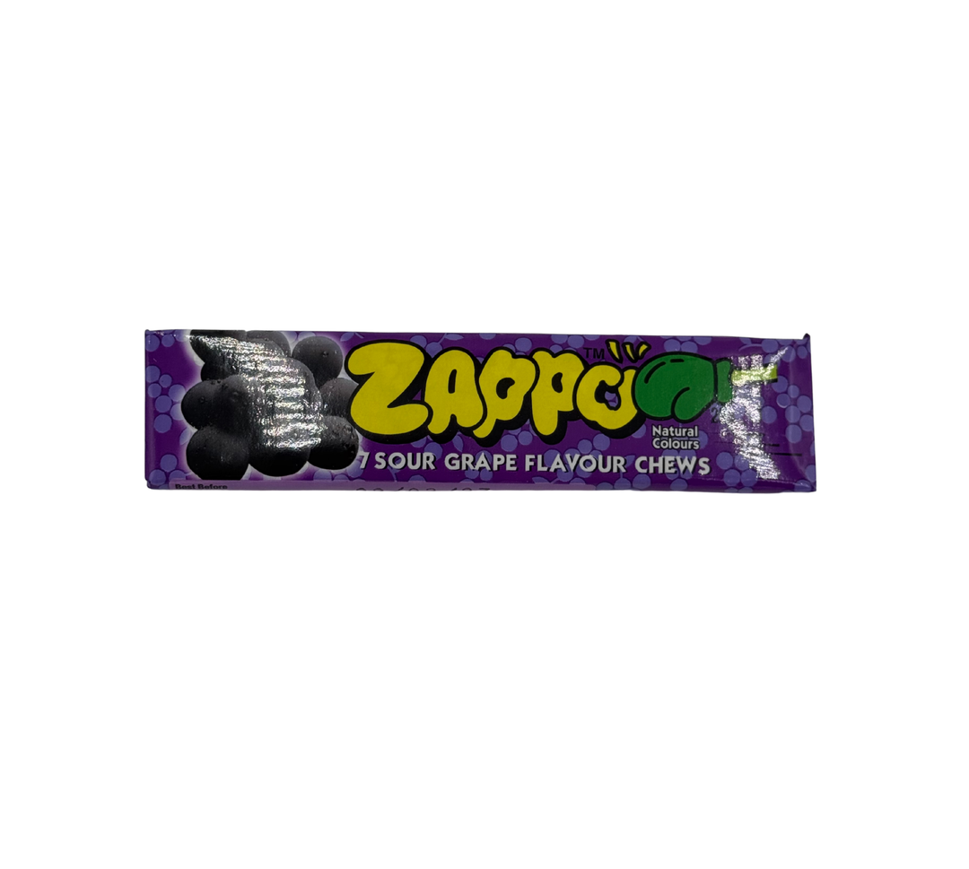 Single Candy Zapoo Zappo Chews Grape – Candy Atlas
