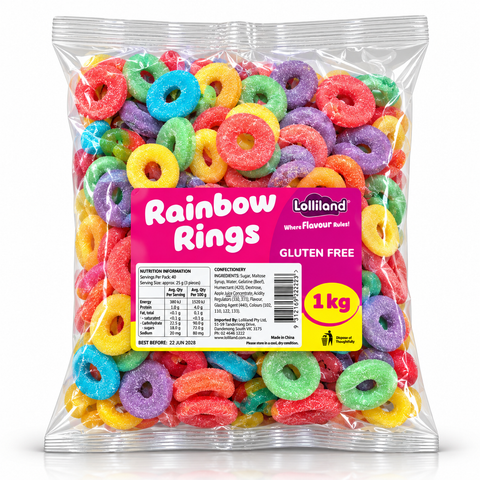 Lolliland Rainbow Rings 1kg