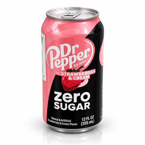 Dr Pepper Strawberries & Cream Zero Sugar 355ml