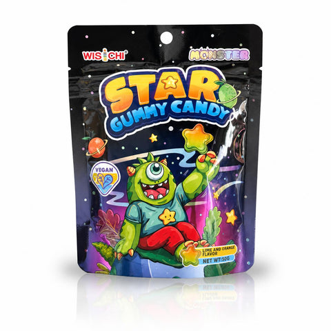 Monster Gummy Candy Star Lime & Orange