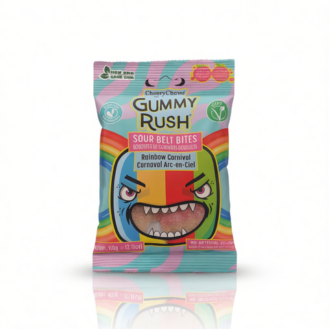 Gummy Rush Sour Belt Bites Rainbow Carnival