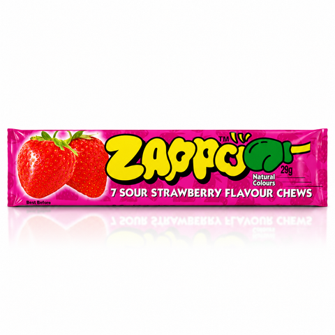 Zappo Chews Sour Strawberry